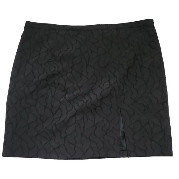 Michael Kors Ladies Size 14 Black Patterned A-Line Skirt - Picture 1 of 5